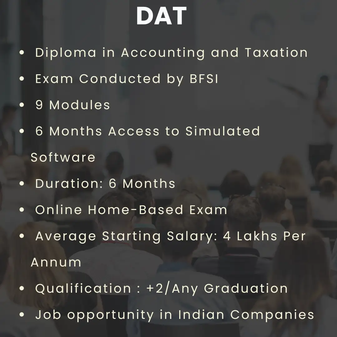 DAT COURSE DETAILS