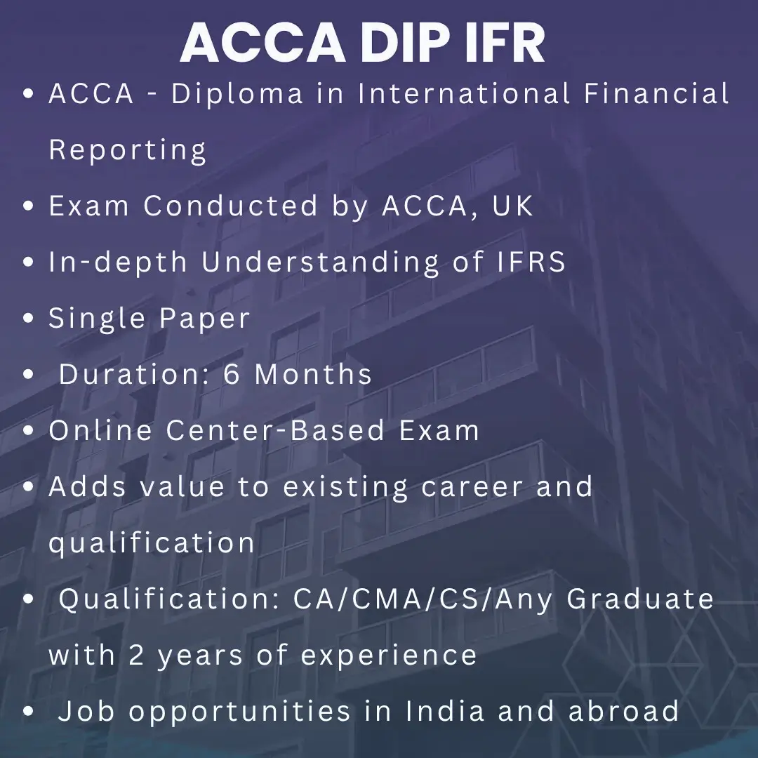 ACCA DIP IFR Course details