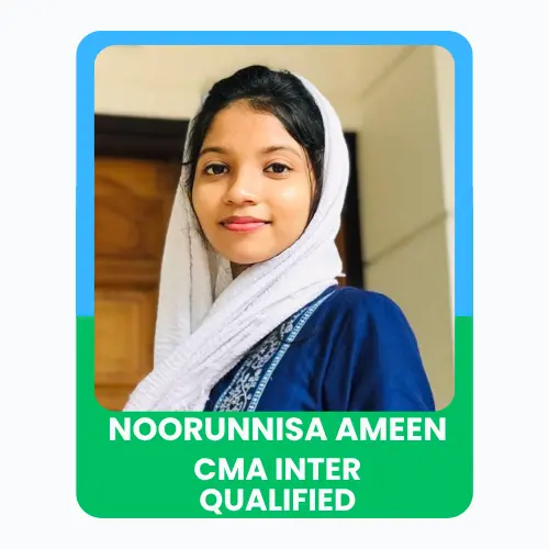 Portrait of Noorunnia Ammen celebrating CMA INTER qualification with a confident expression