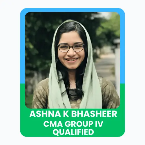 Portrait of Ashnan Bhasheer celebrating CMA Group IV qualification with a confident expression.