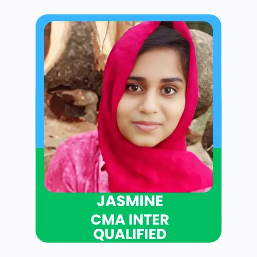 Portrait of Jasmine celebrating CMA Group Inter qualification with a confident expression.