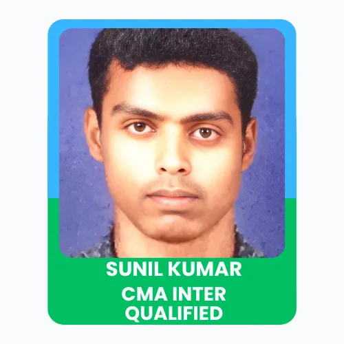 Portrait of sunil celebrating CMA Group IV qualification with a confident expression.