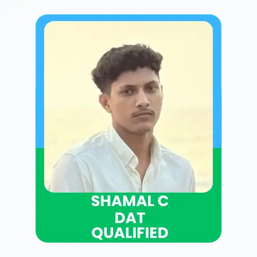 Portrait of Shamal with a “DAT Qualified” achievement banner.