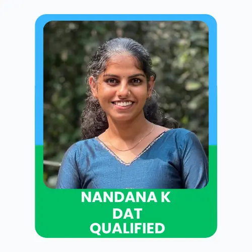 Portrait of Nanadana k with a “DAT Qualified” achievement banner.